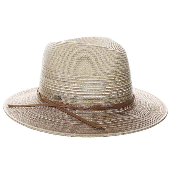 Multi Color Safari Hat with Metallic Detail - Scala Hats Safari Hat Scala Hats LP377-NAT Natural OS (57.5 cm)