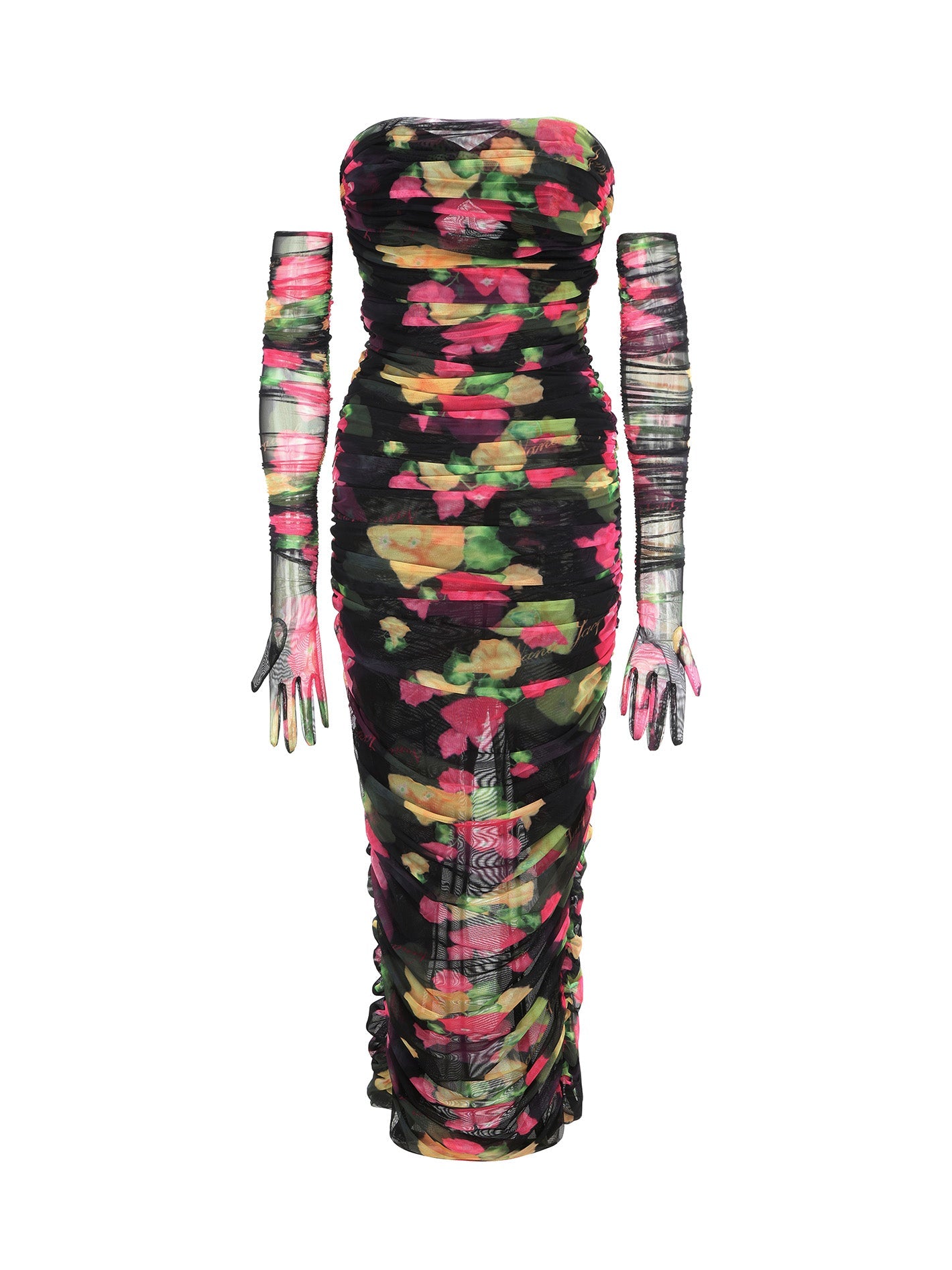 Cordelia Dress With Gloves (Floral) (Final Sale)