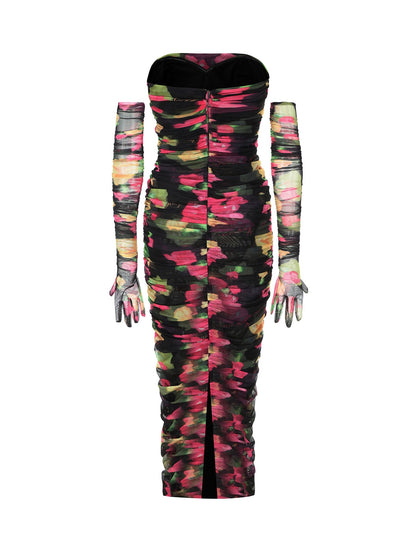 Cordelia Dress With Gloves (Floral) (Final Sale)