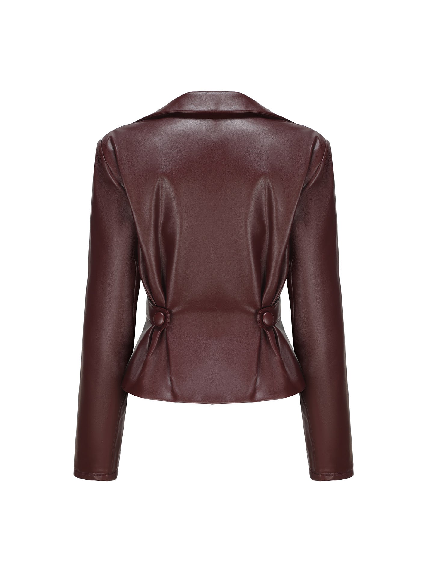 Mirabel Faux Leather Jacket (Brown) (Final Sale)