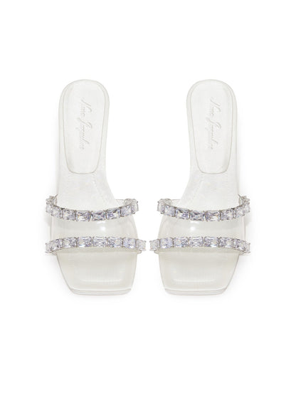 Cassandra Diamond Heels (White)