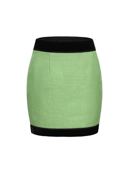 Michelle Tweed Skirt (Green) (Final Sale)