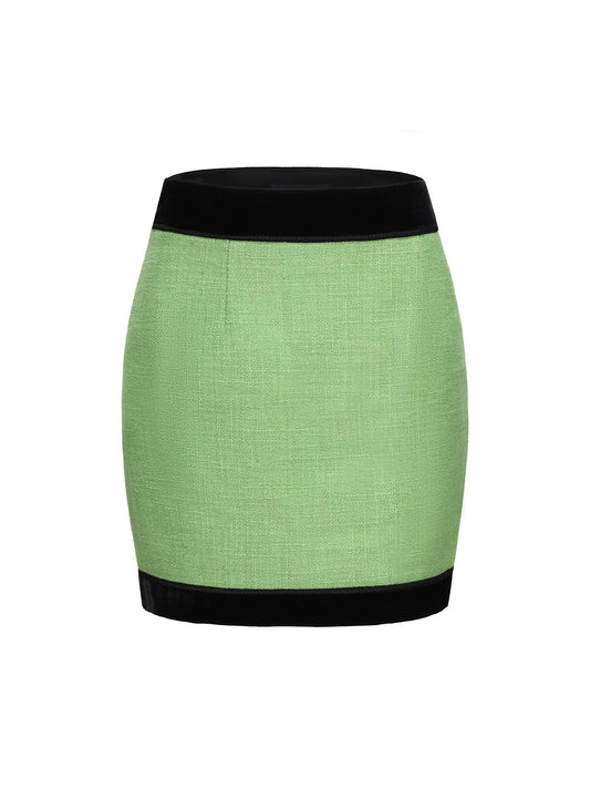 Michelle Tweed Skirt (Green) (Final Sale)