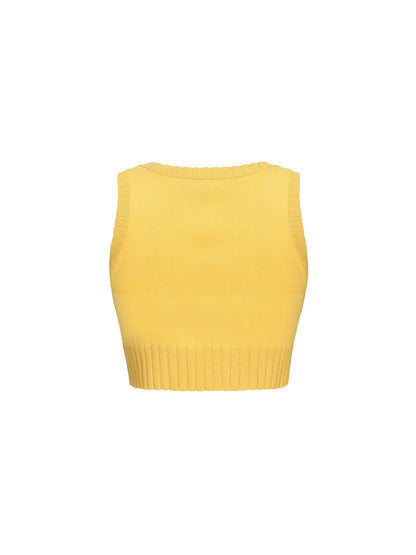 Kennedy Knit Top Set (Yellow) (Final Sale)