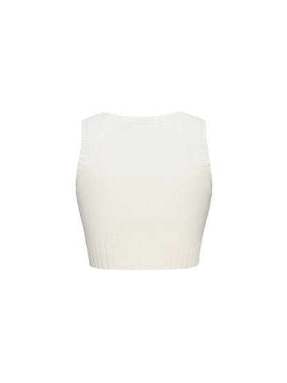 Kennedy Knit Top Set (White) (Final Sale)