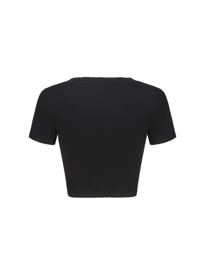 Kennedy Knit Top Set (Black) (Final Sale)