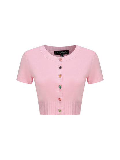 Kennedy Knit Top Set (Pink) (Final Sale)