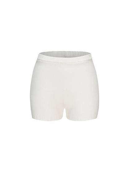 Kennedy Knit Shorts (White) (Final Sale)