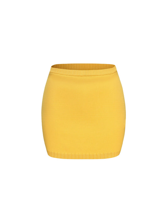 Kennedy Knit Skirt (Yellow) (Final Sale)