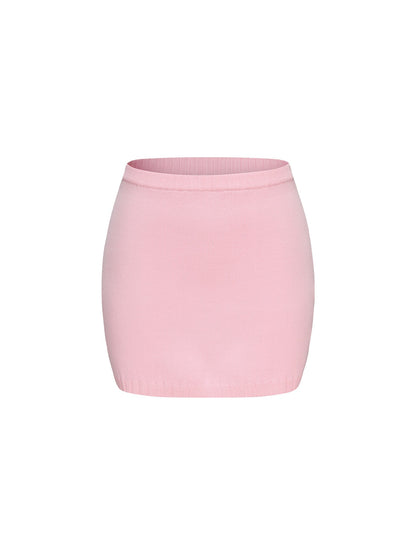 Kennedy Knit Skirt (Pink) (Final Sale)