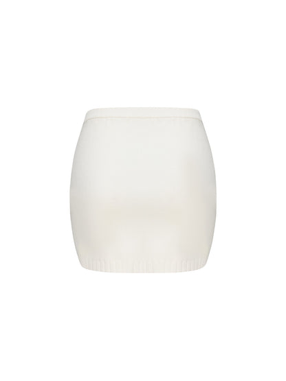 Kennedy Knit Skirt (White) (Final Sale)