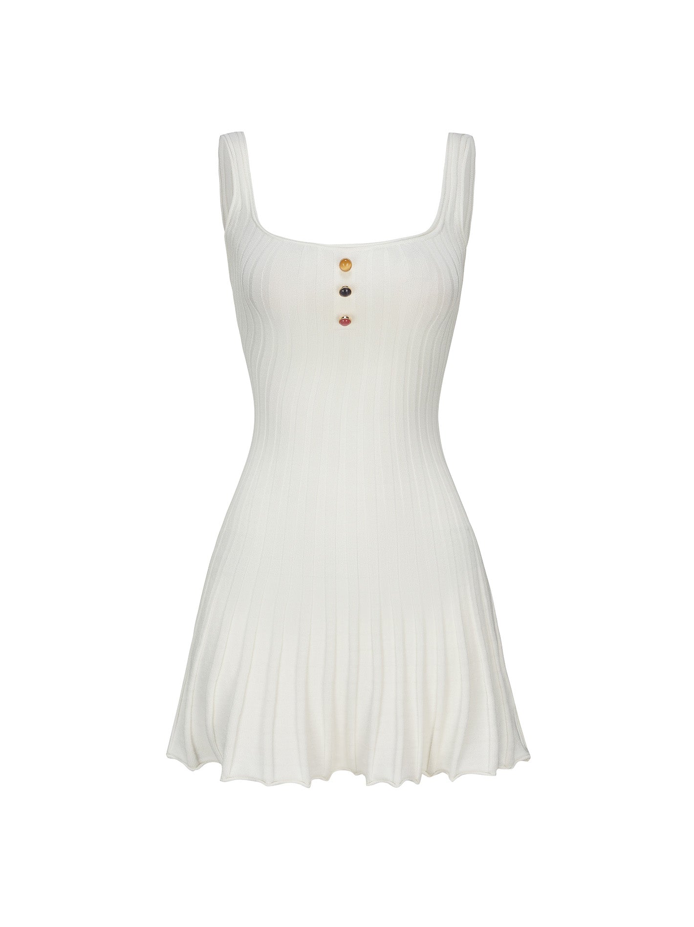 Janelle Knit Dress (White) (Final Sale)