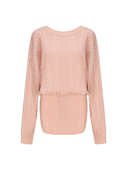 Kendall Knit Dress (Peach) (Final Sale)