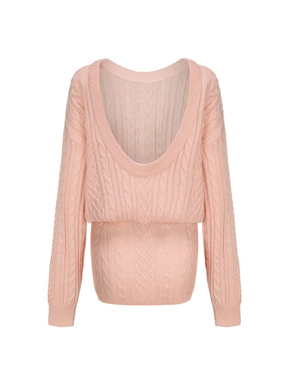 Kendall Knit Dress (Peach) (Final Sale)