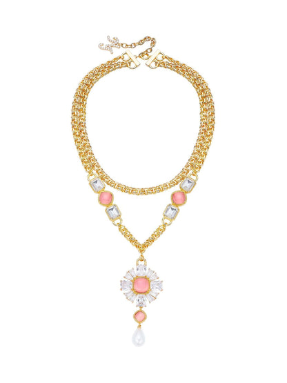 Cassandra Double Layer Pendant Necklace (Final Sale)
