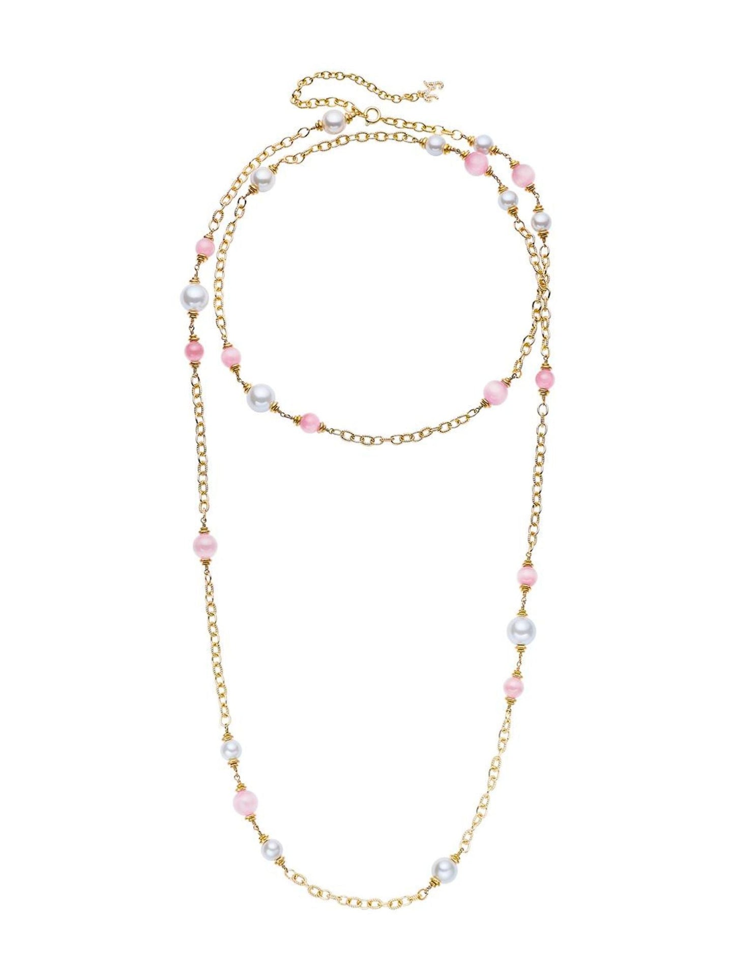 Isabella Pearl Necklace (Pink) (Final Sale)