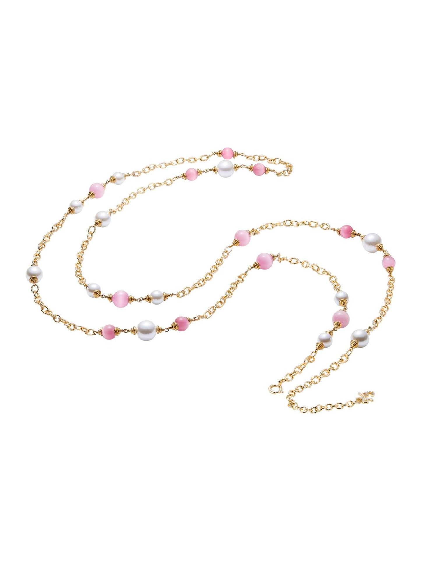 Isabella Pearl Necklace (Pink) (Final Sale)