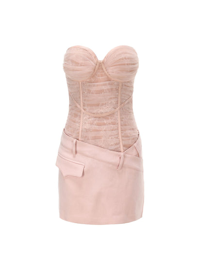 Jane Lace Dress (Pink) (Final Sale)