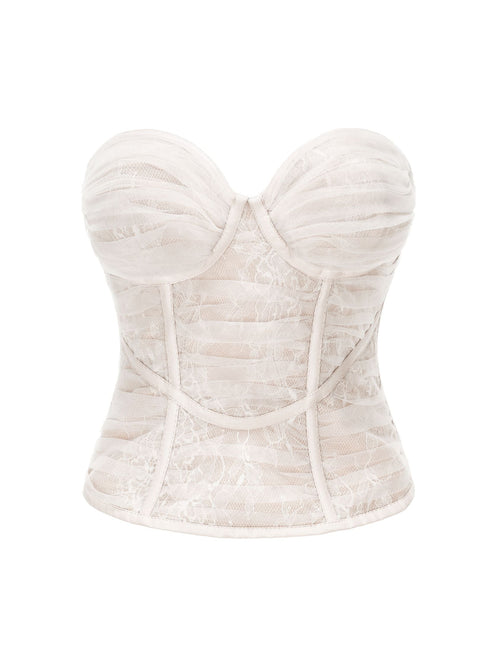 Cara Bustier Top (Off-White) (Final Sale)