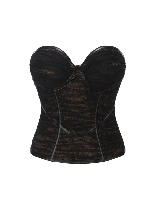 Cara Bustier Top (Black) (Final Sale)