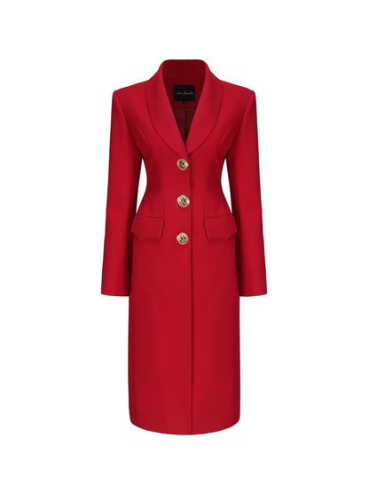 Evie Long Suit Jacket (Red) (Final Sale)