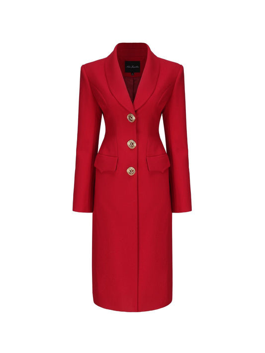 Evie Long Suit Jacket (Red) (Final Sale)