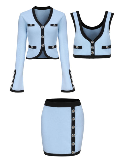 Matilda Knit Set (Blue) (Final Sale)