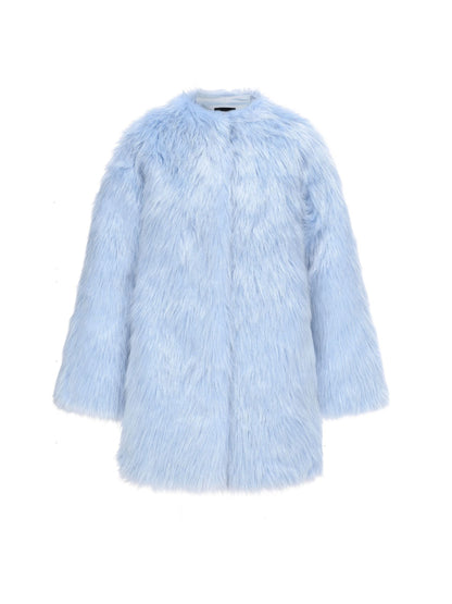 Adeline Fur Coat (Blue) (Final Sale)