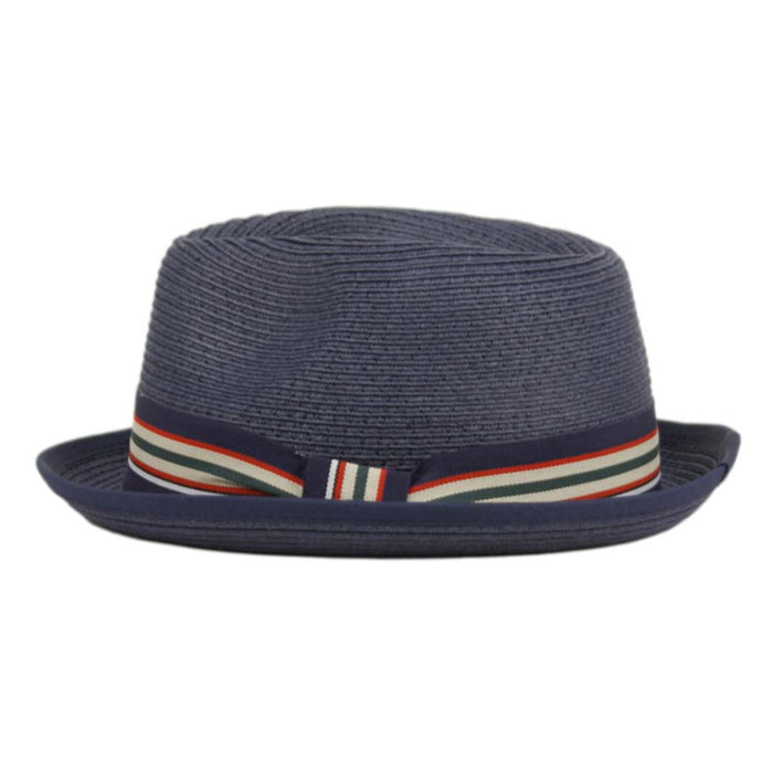 Navy Straw Fedora for Small Heads - Angela & Williams Hats Fedora Hat Epoch Hats