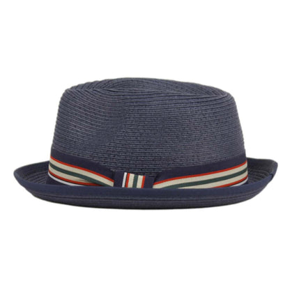Navy Straw Fedora for Small Heads - Angela & Williams Hats Fedora Hat Epoch Hats