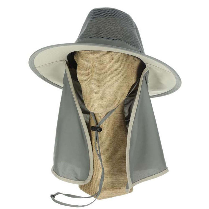 No Fly Zone™ Cooling Safari Hat with Sun Shield - Scala Hats Safari Hat Stetson Hats