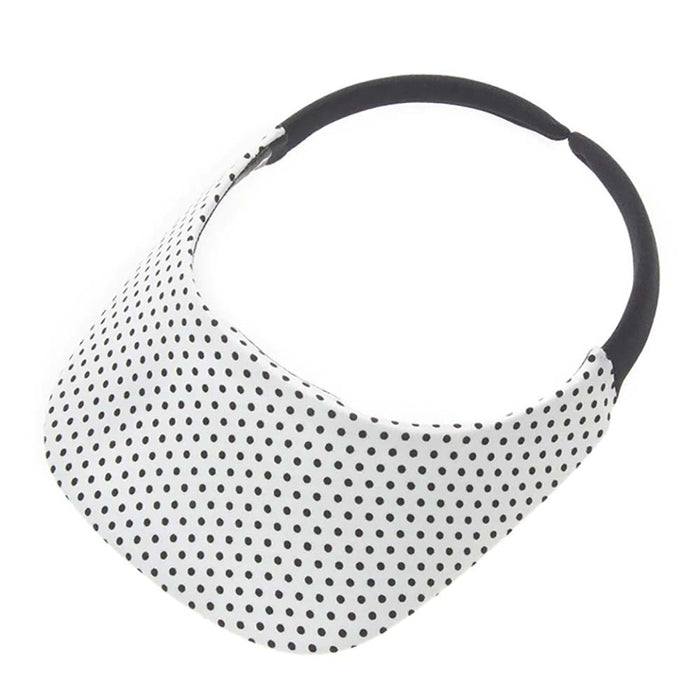 No Headache® Original Clip On Polka Dot Sun Visor Visor Cap No Headache POLK-WB White / Black
