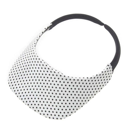 No Headache® Original Clip On Polka Dot Sun Visor Visor Cap No Headache POLK-WB White / Black