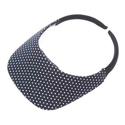 No Headache® Original Clip On Polka Dot Sun Visor Visor Cap No Headache POLK-NV Navy / White