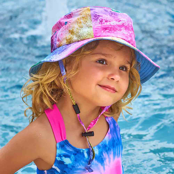 Nylon Bucket Hat with Chin Cord - Scala Kid's Bucket Hat Scala Hats