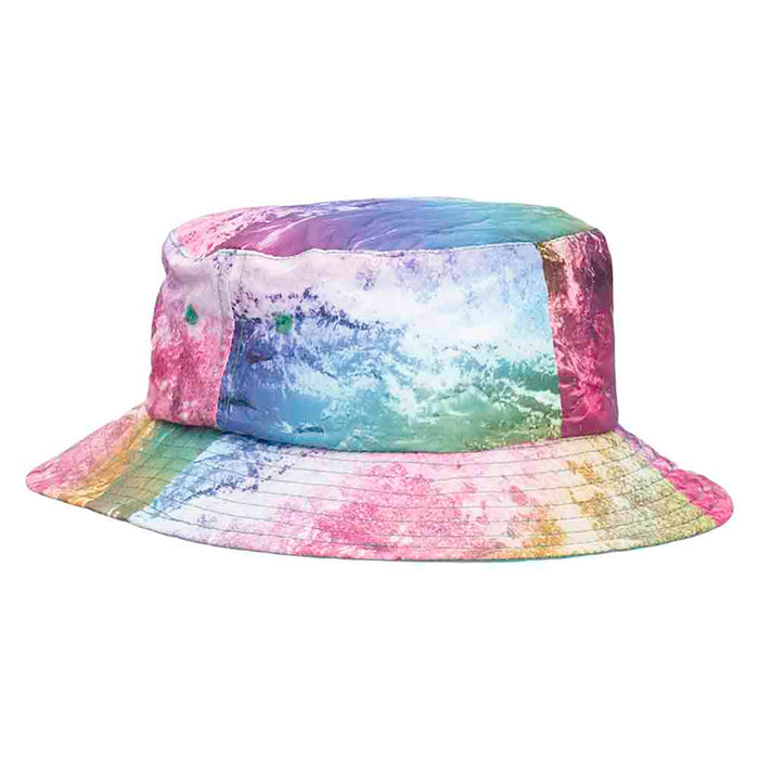 Nylon Bucket Hat with Chin Cord - Scala Kid's Bucket Hat Scala Hats C942-PK Pink Small (54 cm)