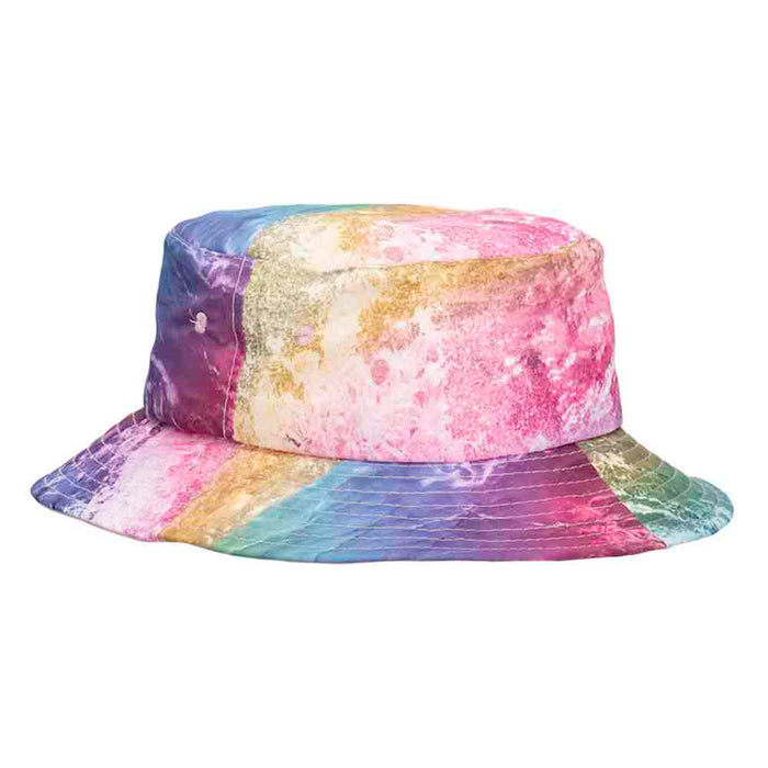 Nylon Bucket Hat with Chin Cord - Scala Kid's Bucket Hat Scala Hats C942-BL Blue Small (54 cm)
