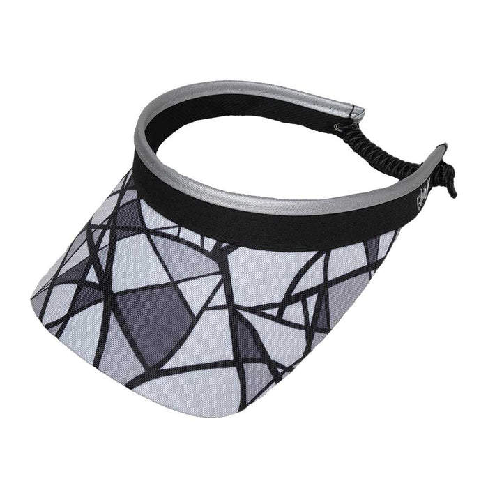 Onyx Geo Golf Sun Visor with Coil Lace - GloveIt Visor Cap GloveIt V297 Black