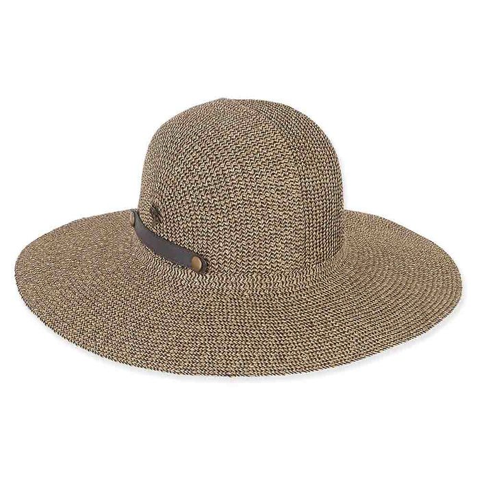 Packable Straw Souwestern Summer Hat - Sun 'N' Sand Hats Wide Brim Hat Sun N Sand Hats HH1461B Brown Medium (57 cm)