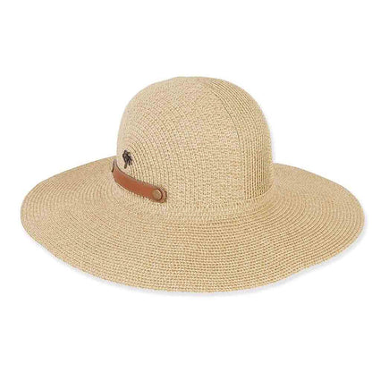 Packable Straw Souwestern Summer Hat - Sun 'N' Sand Hats Wide Brim Hat Sun N Sand Hats HH1461A Natural Medium (57 cm)