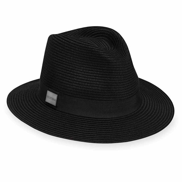 Palm Beach Carkella by Wallaroo Hats Safari Hat Wallaroo Hats PLMBCHMBKM Black M/L (59 cm)
