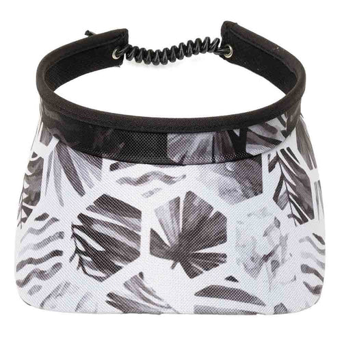Palm Shadows Golf Sun Visor with Coil Lace - GloveIt Visor Cap GloveIt V409 Black / White