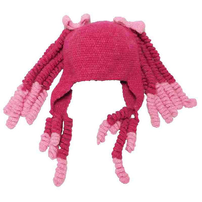 Peruvian Hand Knit Pigtail Beanie Hat Trapper Hat Peruvian Trading Co