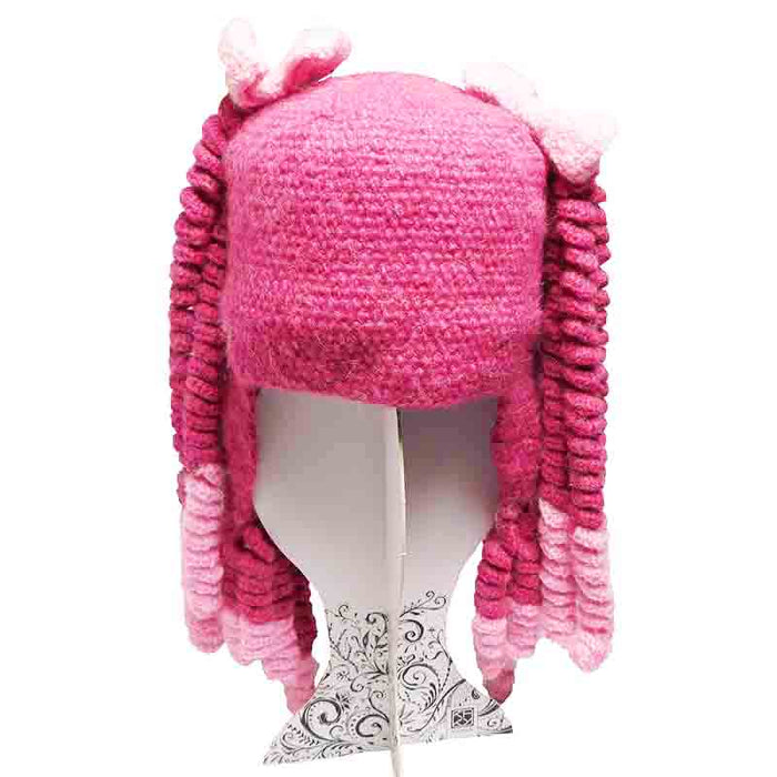 Peruvian Hand Knit Pigtail Beanie Hat Trapper Hat Peruvian Trading Co