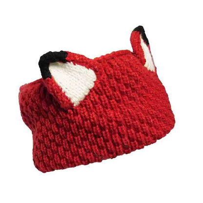 Peruvian Hand Knit Wool Fox Ears Ear Warmer Knit Headband Headband Peruvian Trading Co