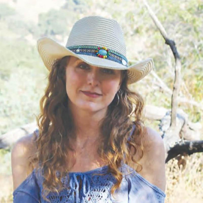 Petite Cowboy Hat with Tassel Band - Jeanne Simmons Hats Cowboy Hat Jeanne Simmons Accessories