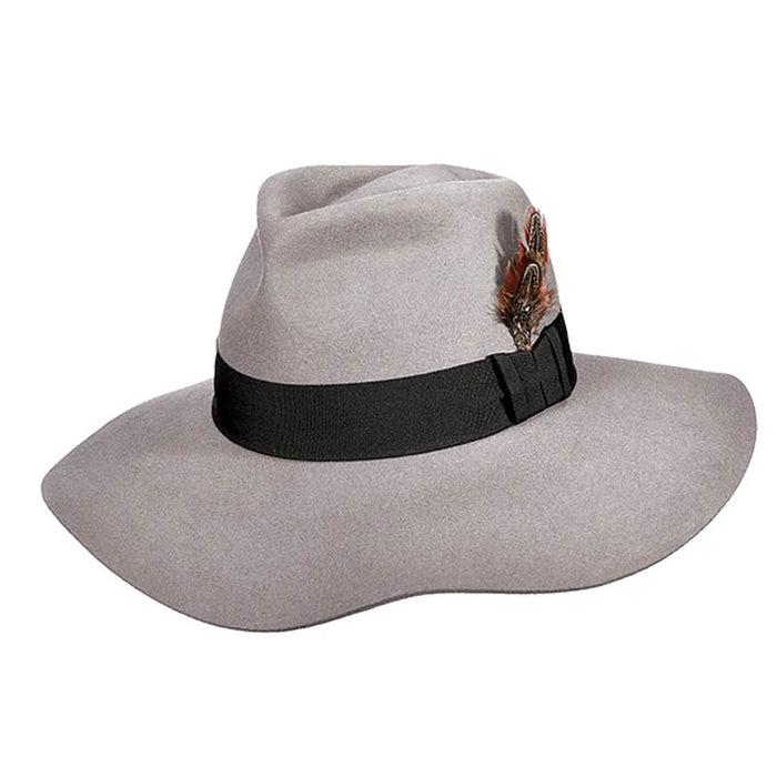 Petite Floppy Brim Wool Felt Safari Hat - Brooklyn Hats Safari Hat Brooklyn Hat BKN1413GY Grey Small (56 cm)