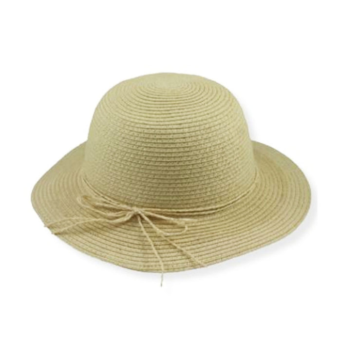 Petite Hat for Small Heads - Classic Sun Hat Wide Brim Sun Hat Jeanne Simmons Accessories JS1071 Tan XS (54 cm)