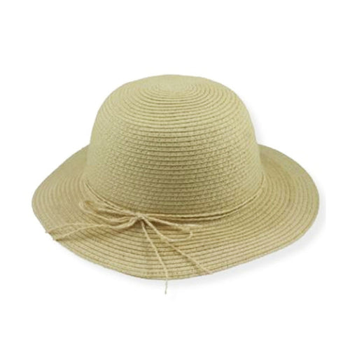 Petite Hat for Small Heads - Classic Sun Hat Wide Brim Sun Hat Jeanne Simmons Accessories JS1071 Tan XS (54 cm)