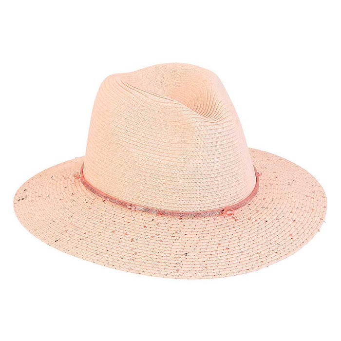 Petite Safari Hat with Sequin Brim - Sunny Dayz™ Safari Hat Sun N Sand Hats HK209A Light Pink Small (55 cm)